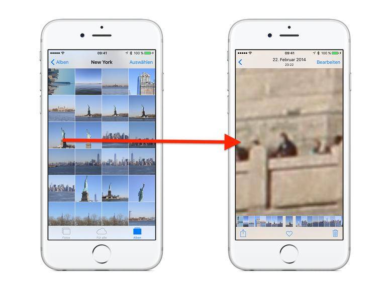 Bug in iOS 9.3.2 erlaubt unendliches Zoomen in der Fotos-App