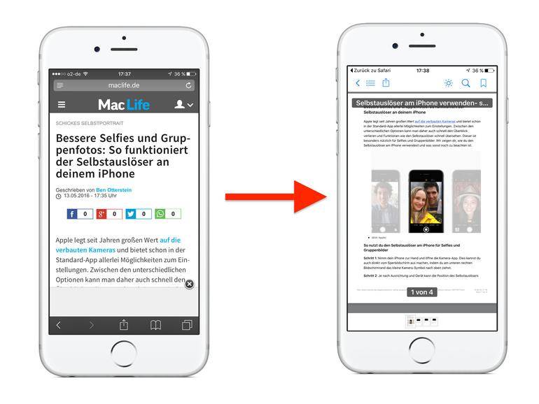 PDFs am iPhone speichern zum Offline lesen