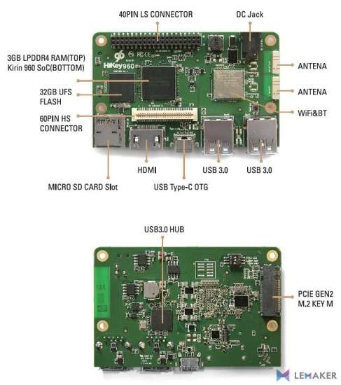 Entwicklerboard HiKey 960 kommt mit Mate-9-Chip