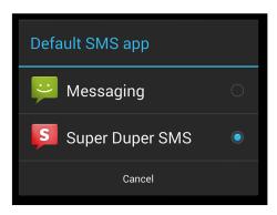 Android 4.4 KitKat lässt Nutzer bevorzugte SMS-Anwendung wählen